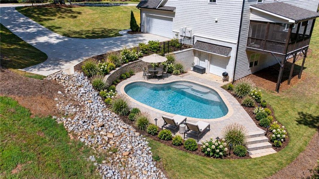 Exterior details and patio area of a home in , Hoschton (Image 43).
