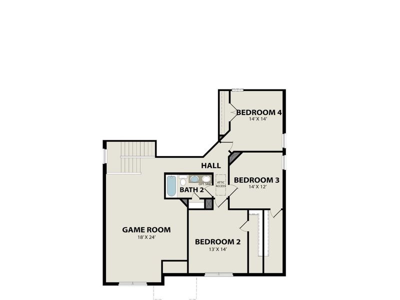 2D floor plan layout of this home in Benders Cove, Mount Juliet, TN (Image 5).