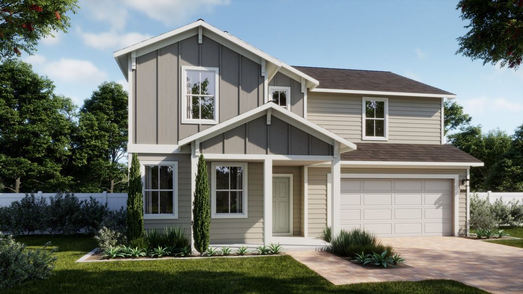 Representative exterior photo of a completed home built from the Finn by Risewell Homes in Marion Ridge, Haines City, FL (Image 3).