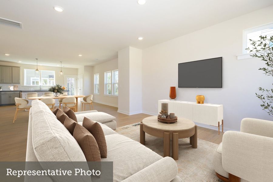 Furnished interior view inside a new home in Central Living at Craig, Charlotte (Image 6).