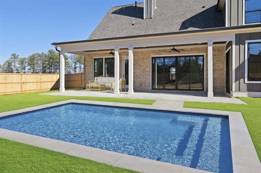 Exterior details and patio area of a home in , Marietta (Image 2). Exterior details and patio area of a home in , Marietta (Image 2).