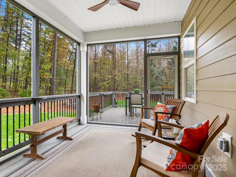 Exterior details and patio area of a home in Estates at Arlington Woods, Mint Hill (Image 19).