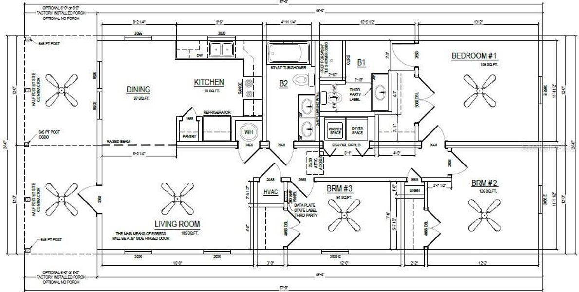 2D floor plan layout of this home in Harbour Heights, Punta Gorda, FL (Image 4).