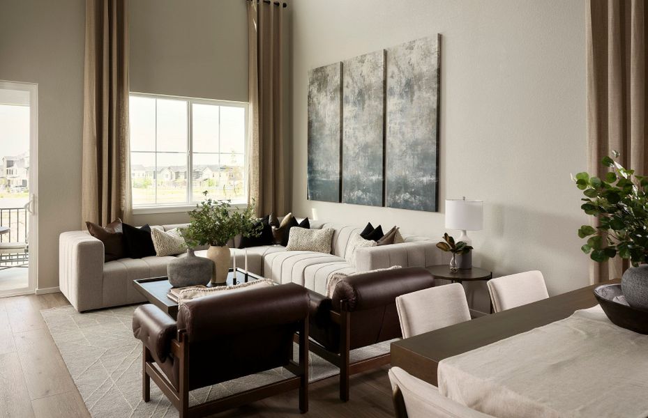 Representative furnished interior of a home built from the Firwood by Pulte Homes in Cordovan, Longmont (Image 5).