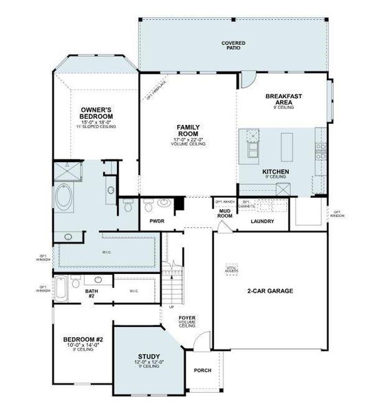 2D floor plan layout of this home in Lilyana, Celina, TX (Image 2). 2D floor plan layout of this home in Lilyana, Celina, TX (Image 2).
