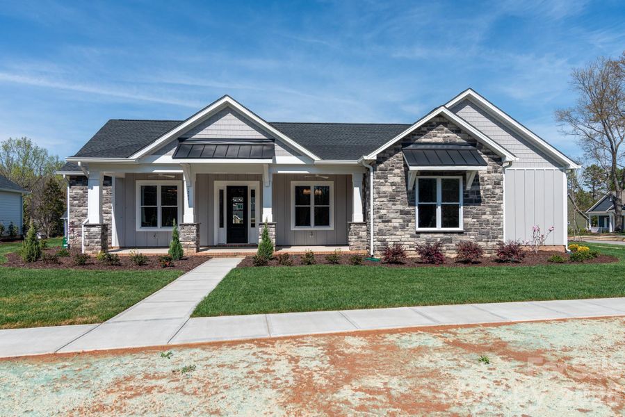 Front exterior of a new home in Bailey's Glen, Huntersville, NC, highlighting curb appeal (Image 24).