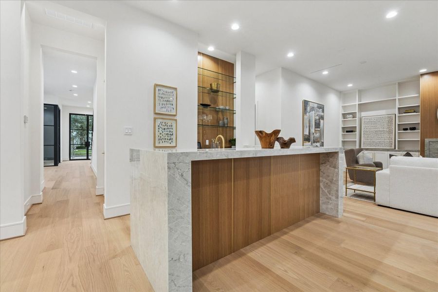 Furnished interior view inside a new home in , West University Place (Image 5).