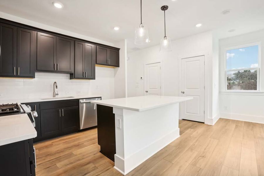 Kitchen Featuring Industrial Collection Finishes