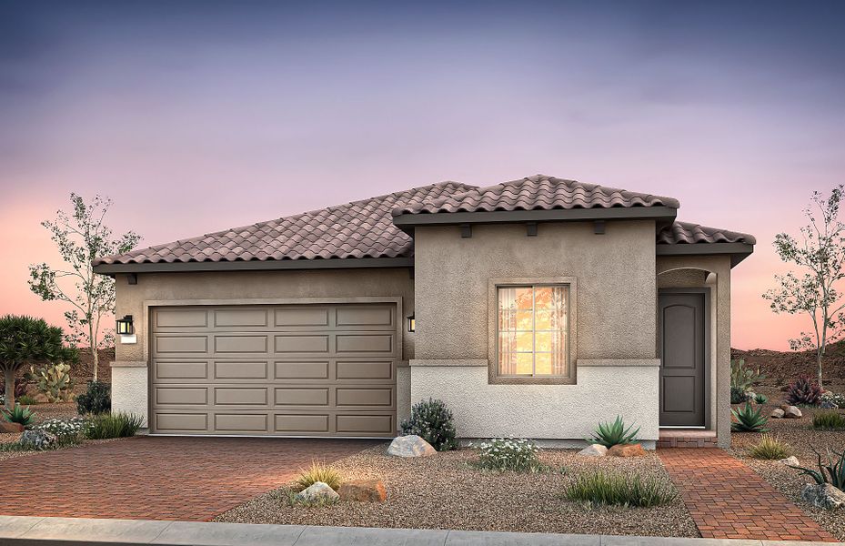 Representative exterior photo of a completed home built from the Kinsey by Del Webb in Sun City Festival, Buckeye, AZ (Image 11).
