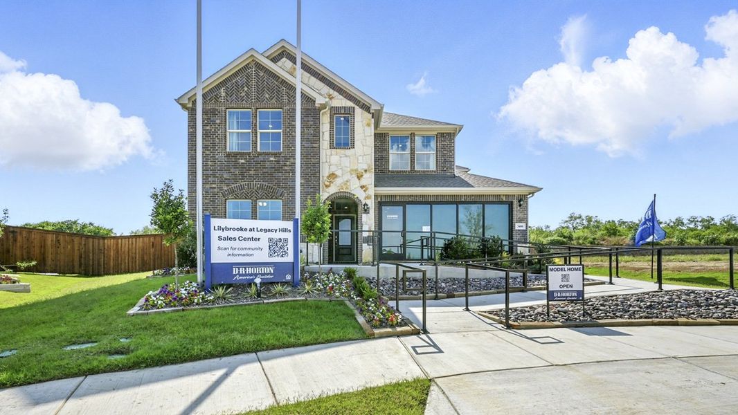 Representative exterior photo of a completed home built from the H235 Bastrop by D.R. Horton in Lilybrooke at Legacy Hills, Celina, TX (Image 1). Representative exterior photo of a completed home built from the H235 Bastrop by D.R. Horton in Lilybrooke at Legacy Hills, Celina, TX (Image 1).