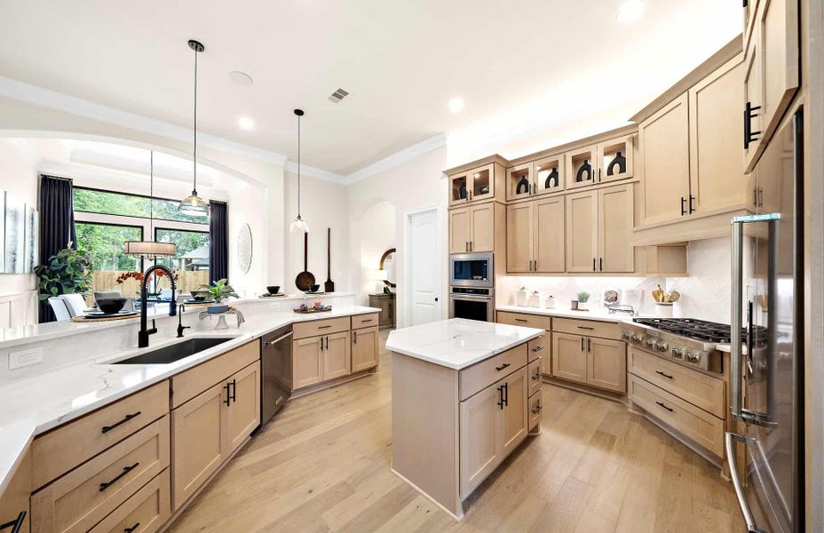 Representative furnished interior of a home built from the 2855 by Ravenna Homes in The Woodlands Hills 65′, Willis (Image 16).
