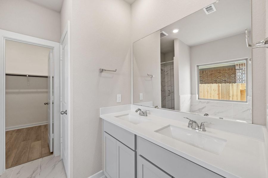 Furnished interior view inside a new home in Windrose Green 50', Angleton (Image 5).