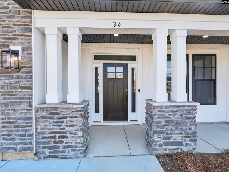 Exterior details and patio area of a home in Collins Cove, Chapin (Image 27).