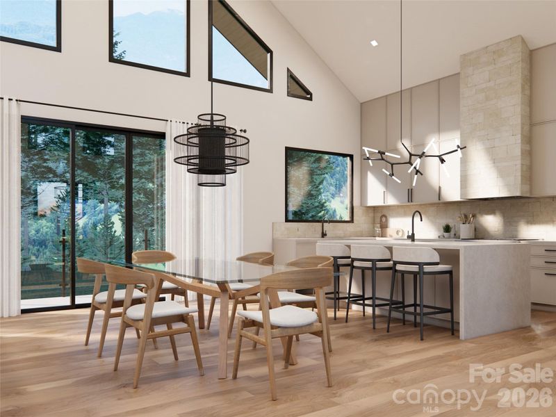 Furnished interior view inside a new home in , Mill Spring (Image 6).