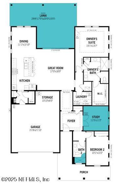 2D floor plan layout of this home in RiverTown - WaterSong, St. Johns, FL (Image 3). 2D floor plan layout of this home in RiverTown - WaterSong, St. Johns, FL (Image 3).