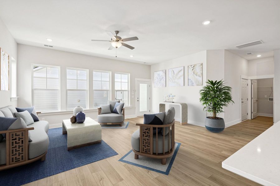 Furnished interior view inside a new home in Nexton – Midtown – The Garden Collection, Summerville (Image 9). Furnished interior view inside a new home in Nexton – Midtown – The Garden Collection, Summerville (Image 9).
