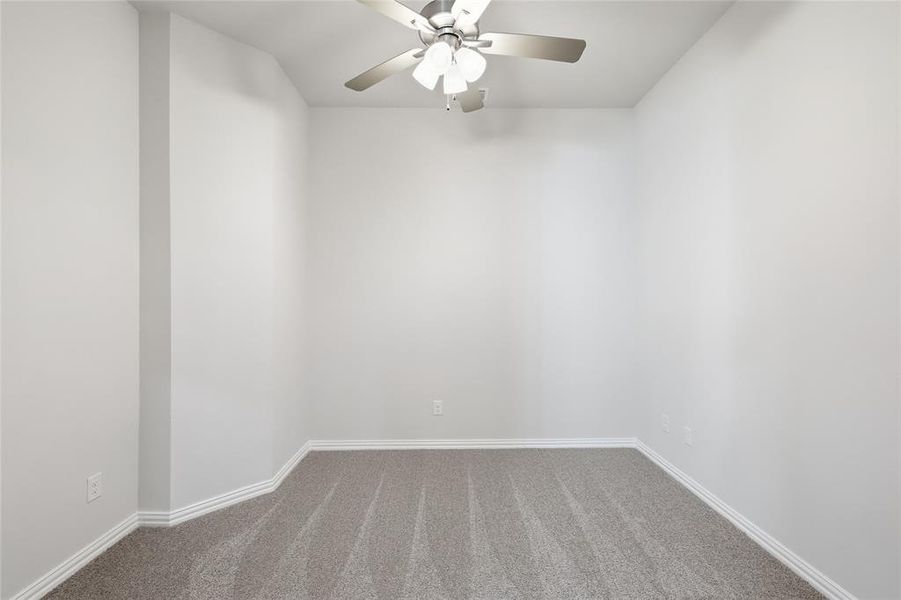 Neutral tone walls with white trim