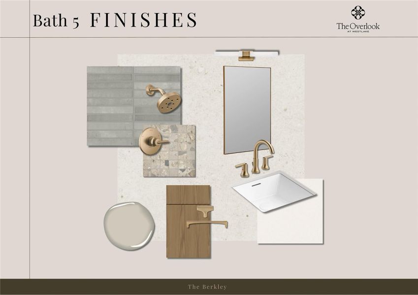 Sample of building materials used in homes in The Overlook at Westlake, Austin (Image 13).