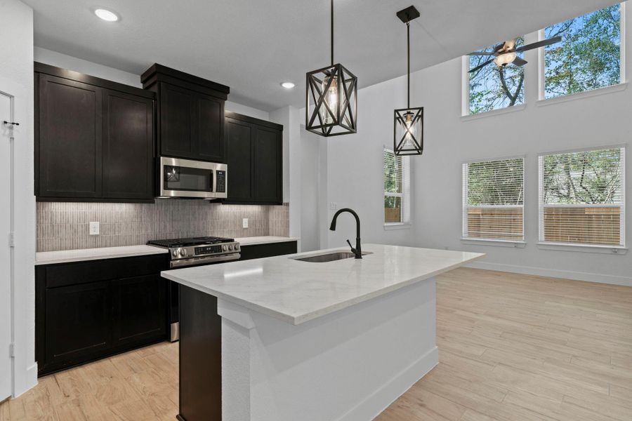 Furnished interior view inside a new home in The Woodlands Hills, Willis (Image 8).