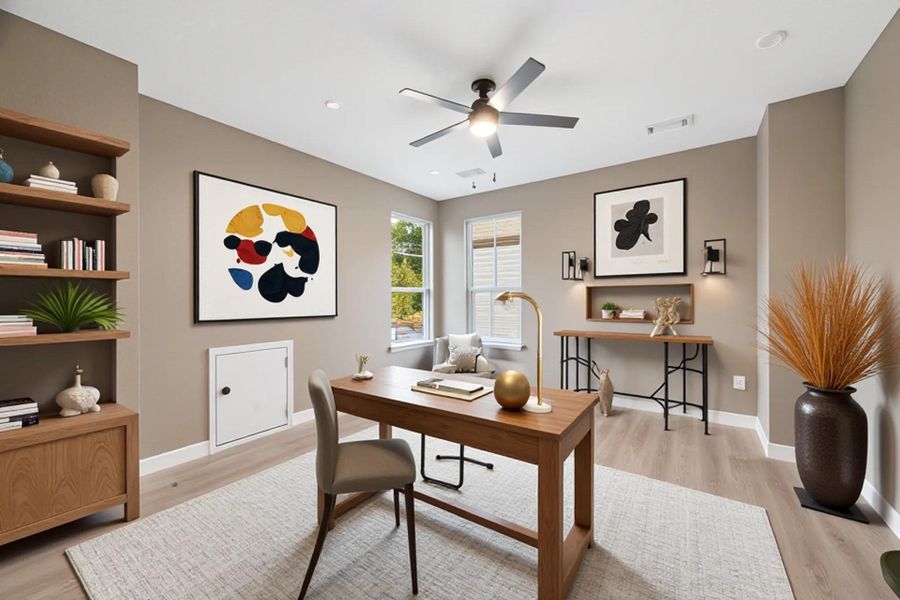 Staged Study/Flex Space/Possible Bedroom Staged Study/Flex Space/Possible Bedroom