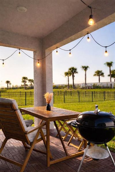Exterior details and patio area of a home in Star Farms at Lakewood Ranch, Bradenton (Image 22). Exterior details and patio area of a home in Star Farms at Lakewood Ranch, Bradenton (Image 22).