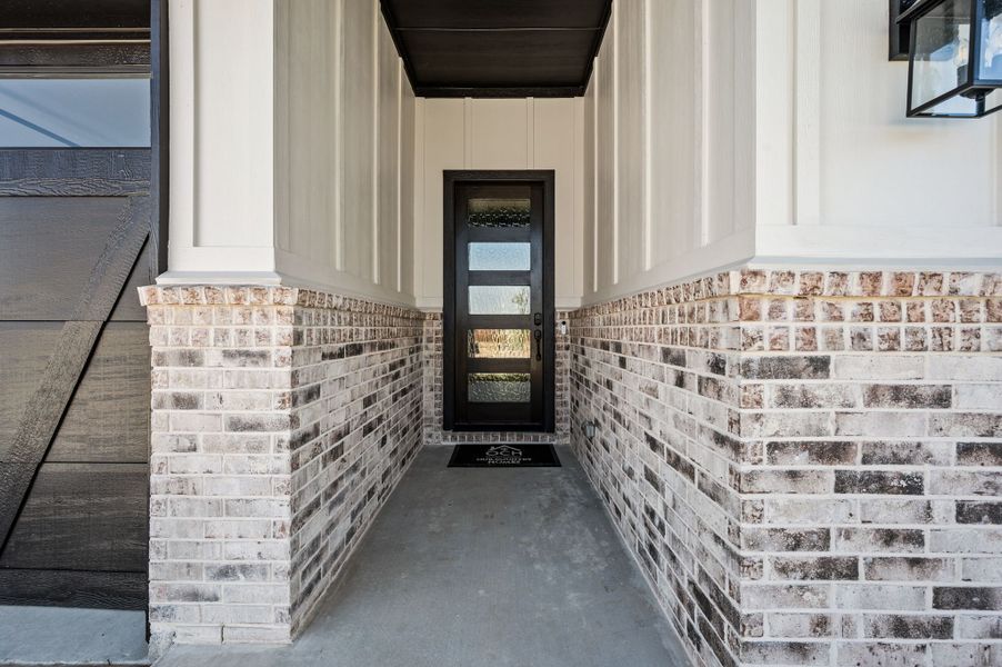 Exterior details and patio area of a home in Parks of Aledo, Aledo (Image 3).