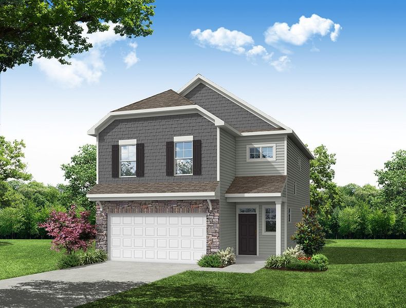 Representative exterior photo of a completed home built from the Graham by Eastwood Homes in Chandler Ridge, McLeansville, NC (Image 5).