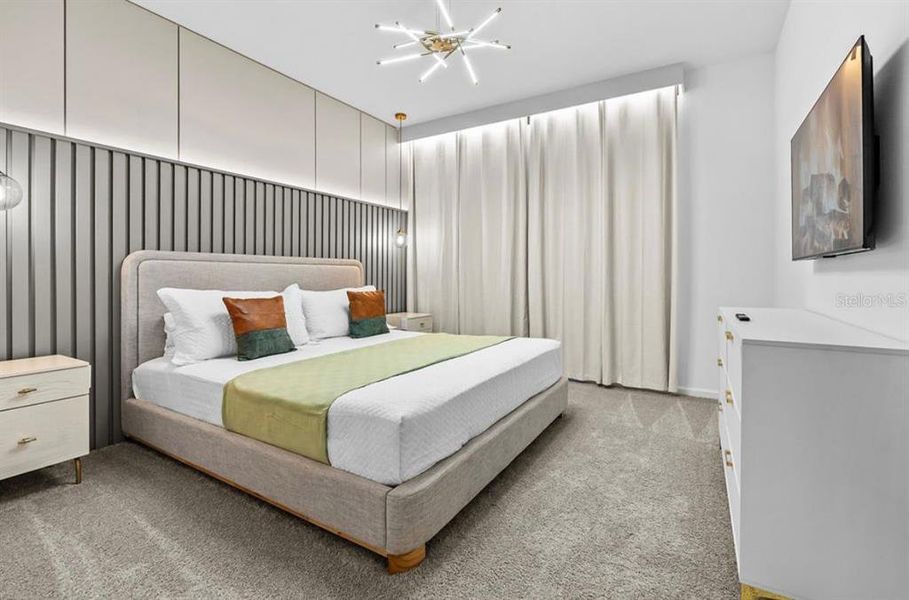 Furnished interior view inside a new home in Solara Resort, Kissimmee (Image 6). Furnished interior view inside a new home in Solara Resort, Kissimmee (Image 6).