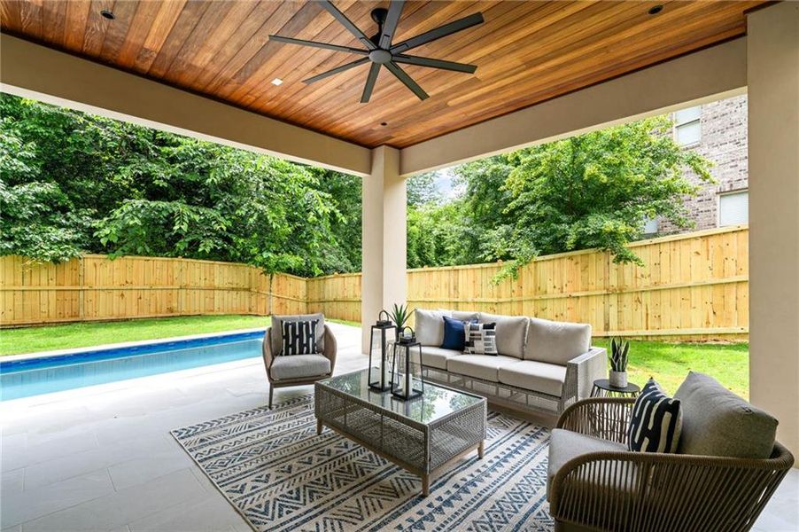 Exterior details and patio area of a home in , Atlanta (Image 28). Exterior details and patio area of a home in , Atlanta (Image 28).