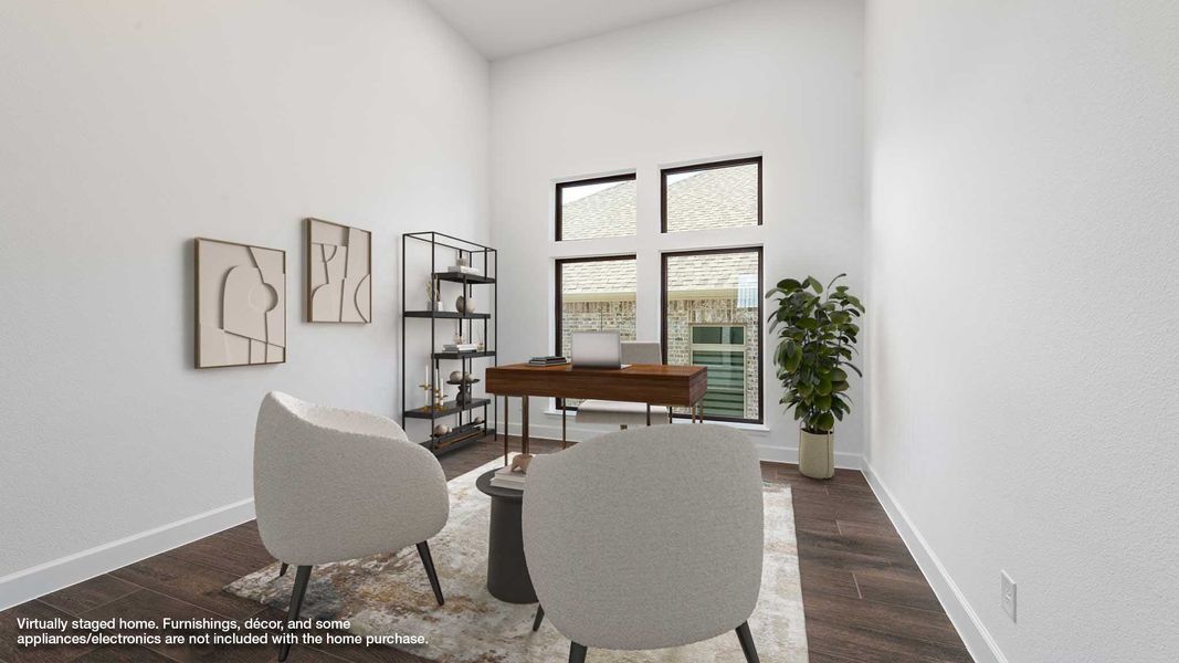 Furnished interior view inside a new home in Santa Rita Ranch - Eldorado, Liberty Hill (Image 9).