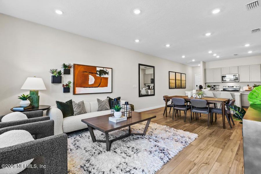 Furnished interior view inside a new home in , Jacksonville (Image 11). Furnished interior view inside a new home in , Jacksonville (Image 11).