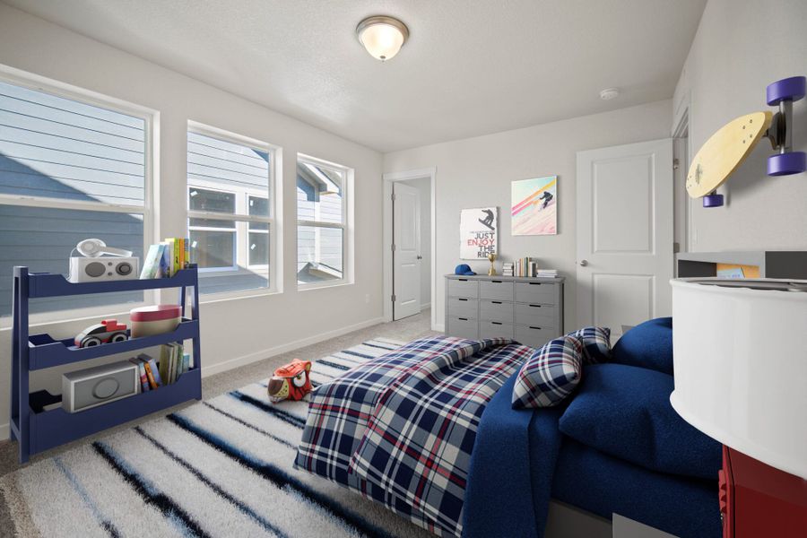Representative furnished interior of a home built from the Manitou by View Homes in Aspen Meadows – Townhomes, Colorado Springs (Image 16). Representative furnished interior of a home built from the Manitou by View Homes in Aspen Meadows – Townhomes, Colorado Springs (Image 16).