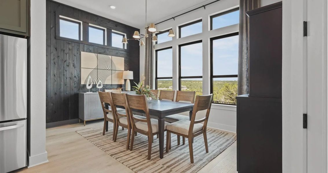 Representative furnished interior of a home built from the Stetson by Chesmar Homes in Sweetwater, Austin (Image 10).