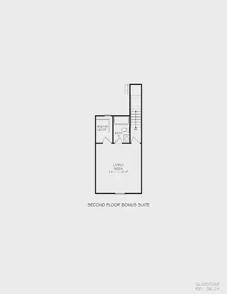 2D floor plan layout for the Gladstone by Epcon Communities in The Courtyards at Oak Grove, Durham, NC (Image 5).