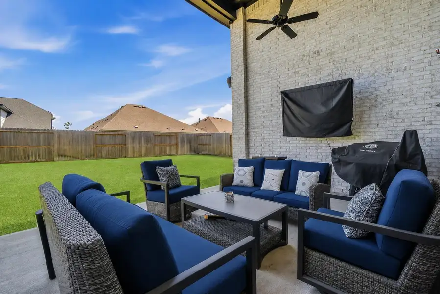 Back patio perfect for entertaining.