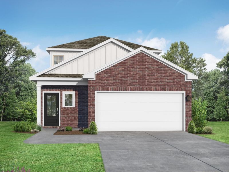 Representative exterior photo of a completed home built from the The Sabine F by Davidson Homes LLC in Caney Creek Place, Conroe, TX (Image 21).