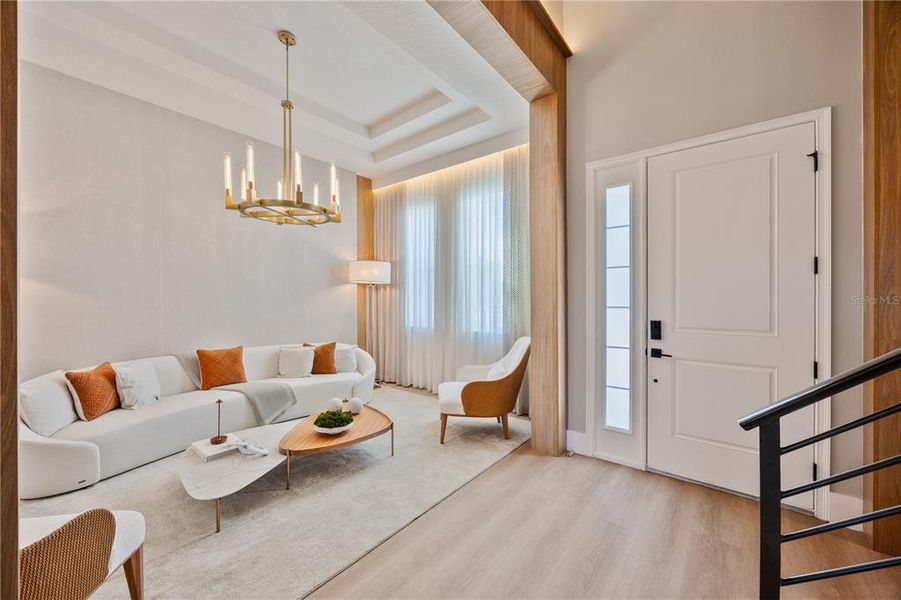 Furnished interior view inside a new home in Avalon Ridge, Winter Garden (Image 55).