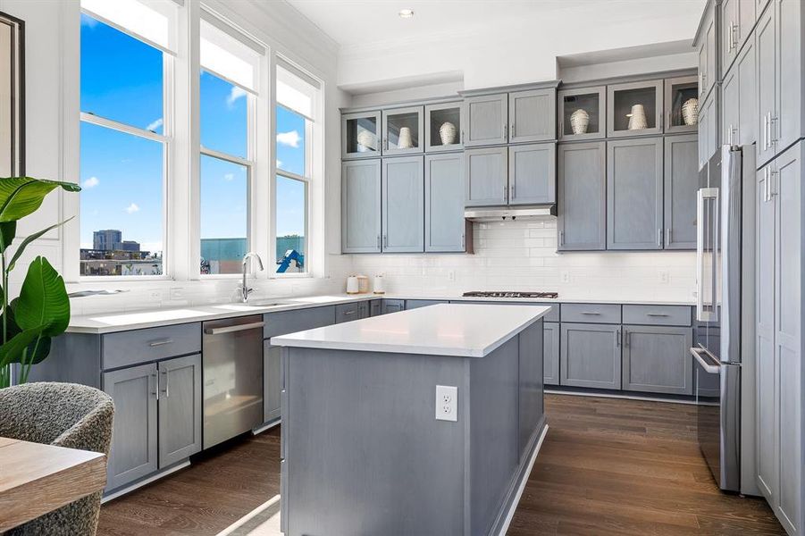 Image of model home with similar floorplan.