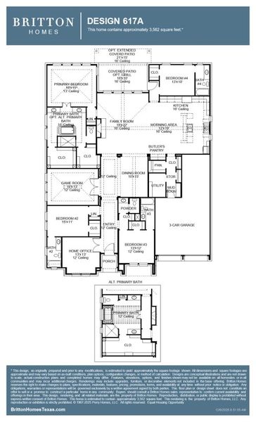 2D floor plan layout for the 617A by Britton Homes in Adkins Park, Hurst, TX (Image 4). 2D floor plan layout for the 617A by Britton Homes in Adkins Park, Hurst, TX (Image 4).