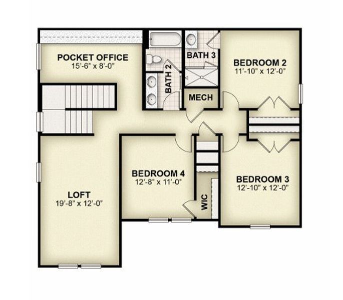 2D floor plan layout for the Eliot by Rockwell Homes in Northlake at Ovation, Winter Garden, FL (Image 34). 2D floor plan layout for the Eliot by Rockwell Homes in Northlake at Ovation, Winter Garden, FL (Image 34).