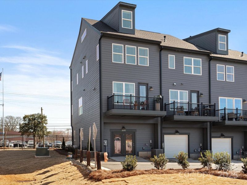 Rear Load 2-Bay Tandem Garage.
