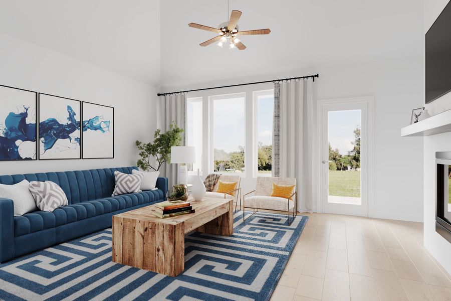 Representative furnished interior of a home built from the Tahoe by Beazer Homes in Goodland: Crossings 50', Midlothian (Image 4).