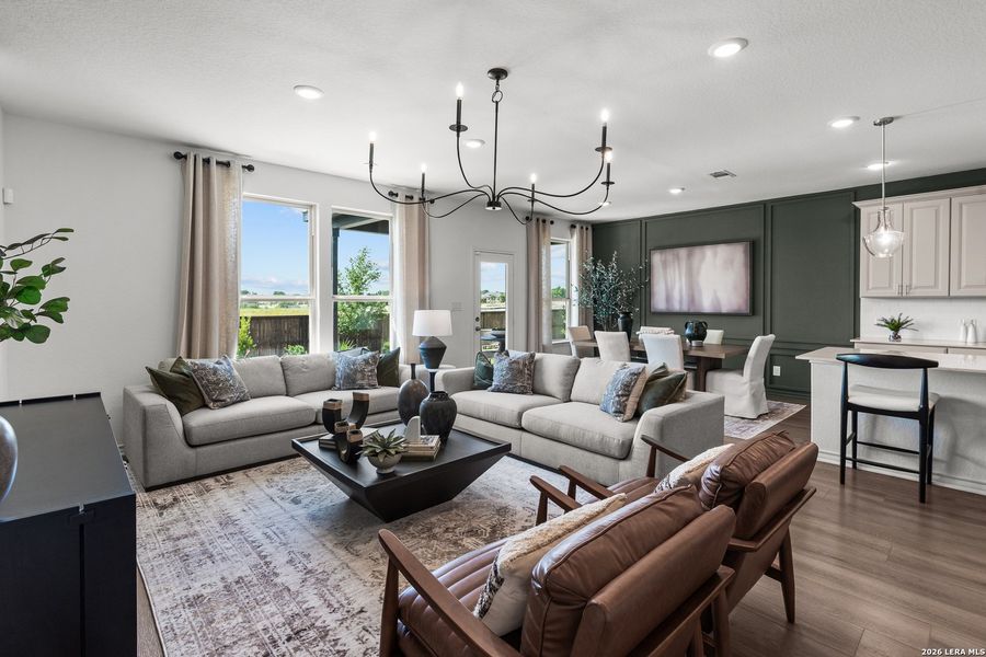 Furnished interior view inside a new home in Nopal Valley, San Antonio (Image 30).