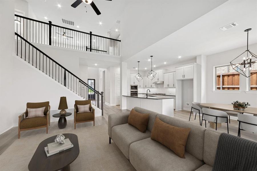 Furnished interior view inside a new home in Highwoods, Fort Worth (Image 13). Furnished interior view inside a new home in Highwoods, Fort Worth (Image 13).