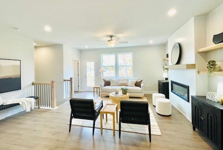 Furnished interior view inside a new home in Towne Village at Suwanee Dam, Sugar Hill (Image 17).