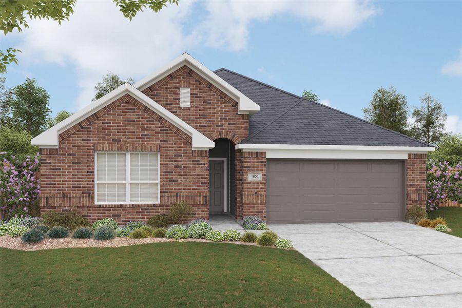 Front exterior of a new home in Calumet, Jarrell, TX, highlighting curb appeal (Image 1). Front exterior of a new home in Calumet, Jarrell, TX, highlighting curb appeal (Image 1).