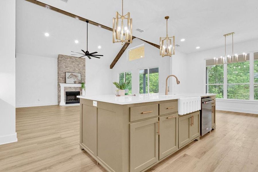 Furnished interior view inside a new home in , Hideaway (Image 30).