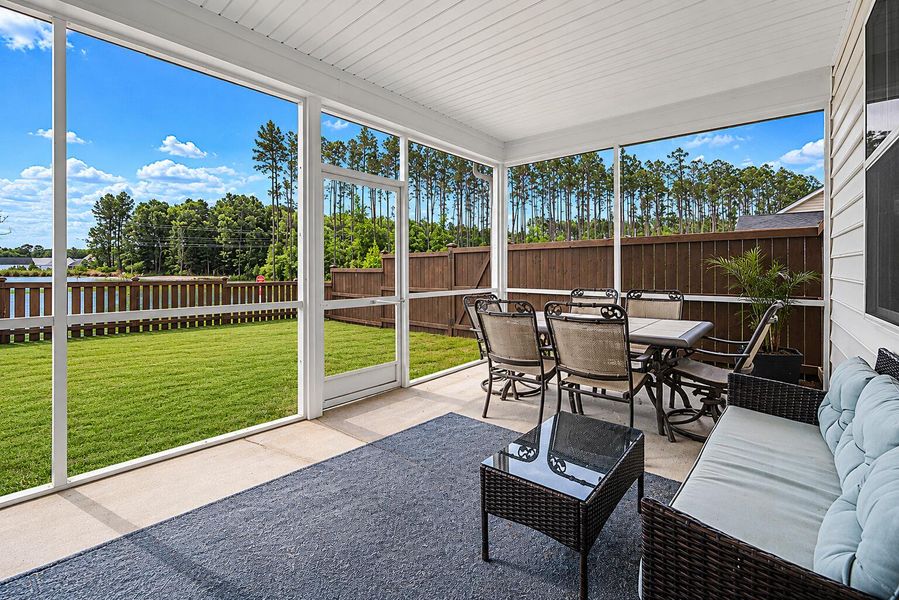 Exterior details and patio area of a home in Sweetgrass at Summers Corner, Summerville (Image 3).