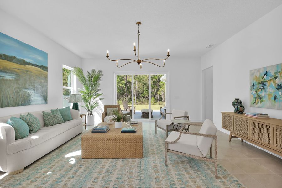 Representative furnished interior of a home built from the Eliza by Riverside Homes in Silver Landing at SilverLeaf, St. Augustine (Image 46). Representative furnished interior of a home built from the Eliza by Riverside Homes in Silver Landing at SilverLeaf, St. Augustine (Image 46).