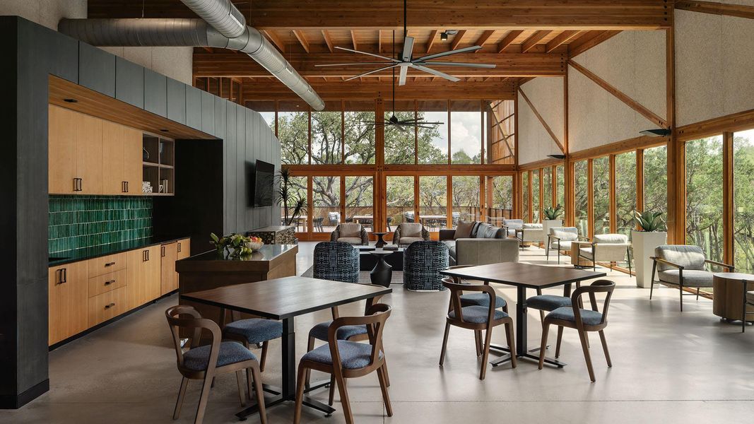 Furnished interior view inside a new home in Wolf Ranch 56', Georgetown (Image 8).